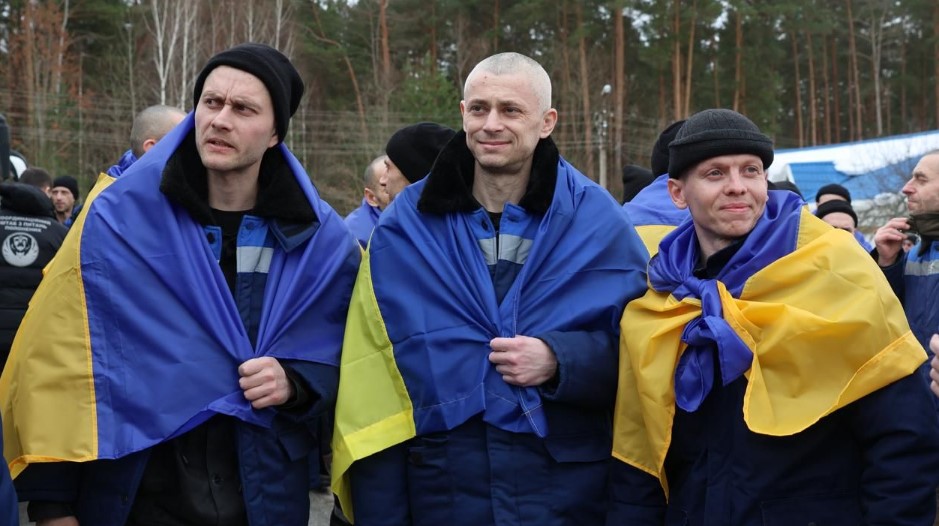 Ukrainian soldiers during the prisoner exchange between Kyiv and Moscow on 5 March 2026. Source: The Coordination Headquarters for the Treatment of Prisoners of War