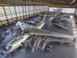 The 123rd Aircraft Repair Plant in Staraya Russa, Novgorod Oblast, Russia, targeted by Ukrainian drones overnight on 17 March 2026. Illustrative photo via Exilenova+