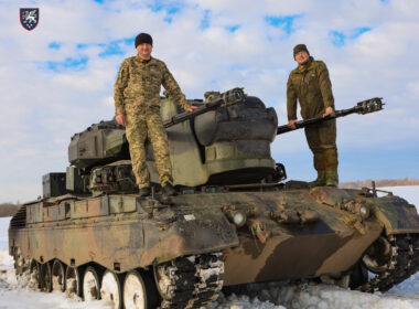 A Ukrainian air defense unit behind an anti-gun system, which eliminates Russian Shaheds. Source: Ukraine's Air Forces Command