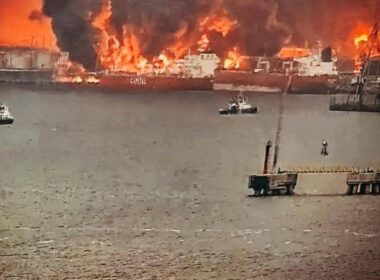 40% russia's oil exports offline mostly due ukrainian drone strikes — worst disruption russian history · post ust-luga export terminal fire after ukraine's attack overnight 25 2026 exilenova+ 8d15778b-2781 -45fe-a583-f63e05c12c84