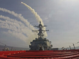 us ship fires a tomahawk missile against iran during operation epic fury