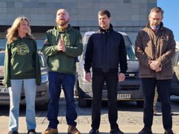 mayor of oslo anne Lindboe, head of ukrainian freedom convoys lars p. solås, ukrainian ambassador to norway oleksandr mishchenko, ambassador of norway to ukraine lars ragnar hansen