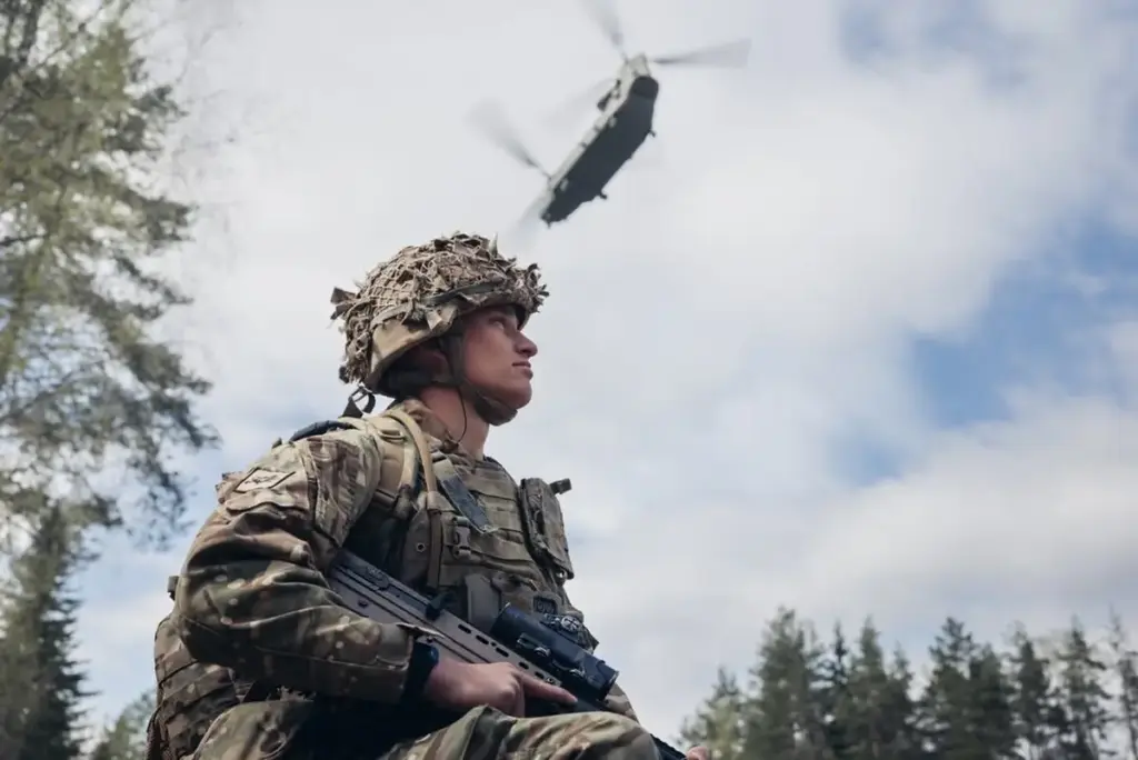 NATO exercises with Ukraine operation hedgehog soldier helicopter