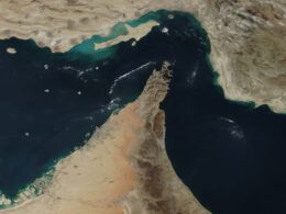 strait of hormuz between iran and oman carries one quarter of the seaborne oil trade in the world