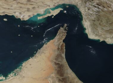 strait of hormuz between iran and oman carries one quarter of the seaborne oil trade in the world