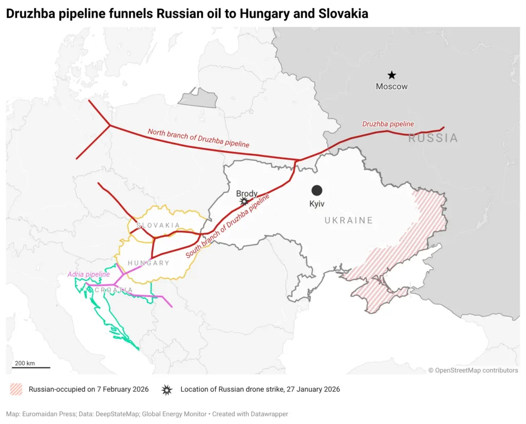 Druzhba Friendship pipeline Ukraine attack by Russia Hungary