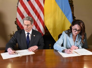 yuliia svyrydenko and us treasury secretary scott bessent