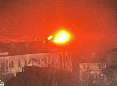 port hit terminal burning new novorossiysk strike adds pressure russia’s black sea oil logistics · post explosion krasnodar krai russia 2 2026 telegram/astra last night ukrainian drones southern russia's local