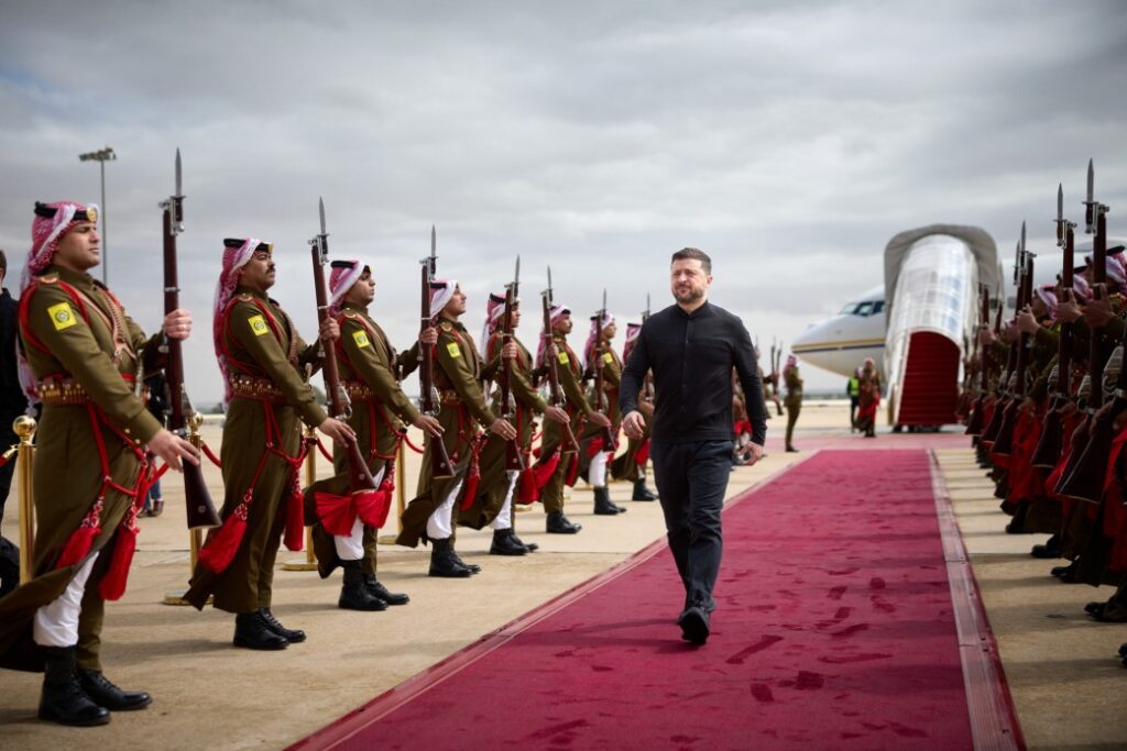 Ukrainian President Volodymyr Zelenskyy during his working trip to the Middle Eastern states. Credit: president.gov.ua