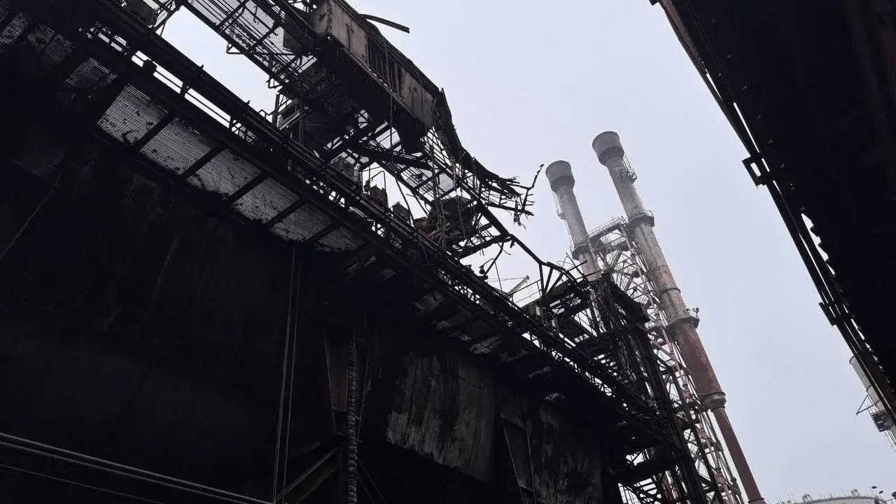 b58c8c01-2533-44a8-bda2-82e8975cfe28 russia orders shell casings steel plant occupied alchevsk ukraine's drones struck again overnight · post damaged workshop structures metallurgical luhansk oblast following ukrainian drone strike 20 2026 b58c8c01-2533-44a8-bda2-82e8975cfe28 telegram channel