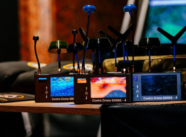 Contra-Drone Sense 4 drone video channel detectors on display at the
