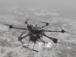 russia deploying knockoffs ukraine's vampire heavy bomber drones — 81st brigade has already shot down five · post russian hexacopter drone resembling filmed over sloviansk axis 2026 dron-bombarduvalnyk-2- forces have