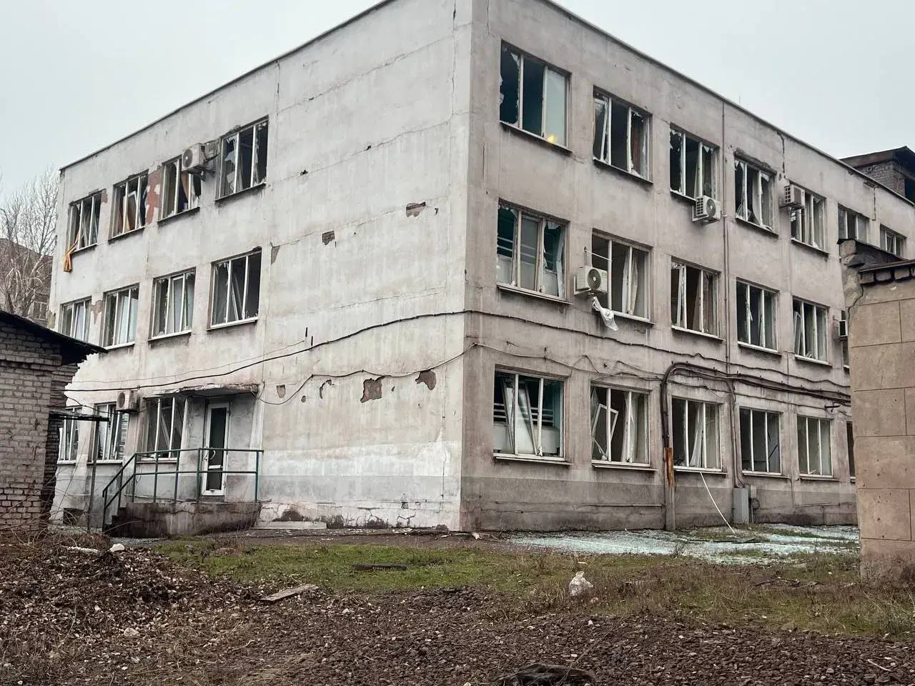 fc5bc6db-71c7-4432-b8cf-8e4aaed964e1 russia orders shell casings steel plant occupied alchevsk ukraine's drones struck again overnight · post damaged administrative building metallurgical luhansk oblast windows blown out across all floors following ukrainian drone