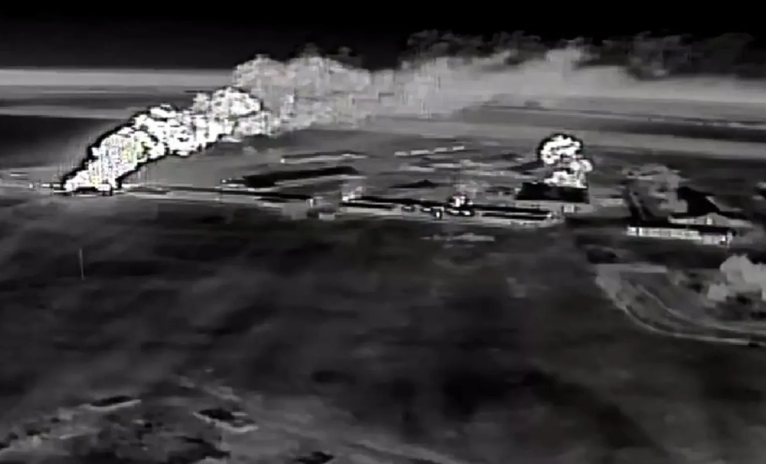 Drone footage showing Russian military equipment and facilities in occupied Crimea targeted by Ukrainian strikes, 6 March 2026. Photo: LIGA.net