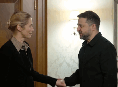 EU High Representative Kaja Kallas and Ukrainian President Volodymyr Zelenskyy in Kyiv, 31 March 2026. Screenshot from video: Volodymyr Zelenskyy on Telegram