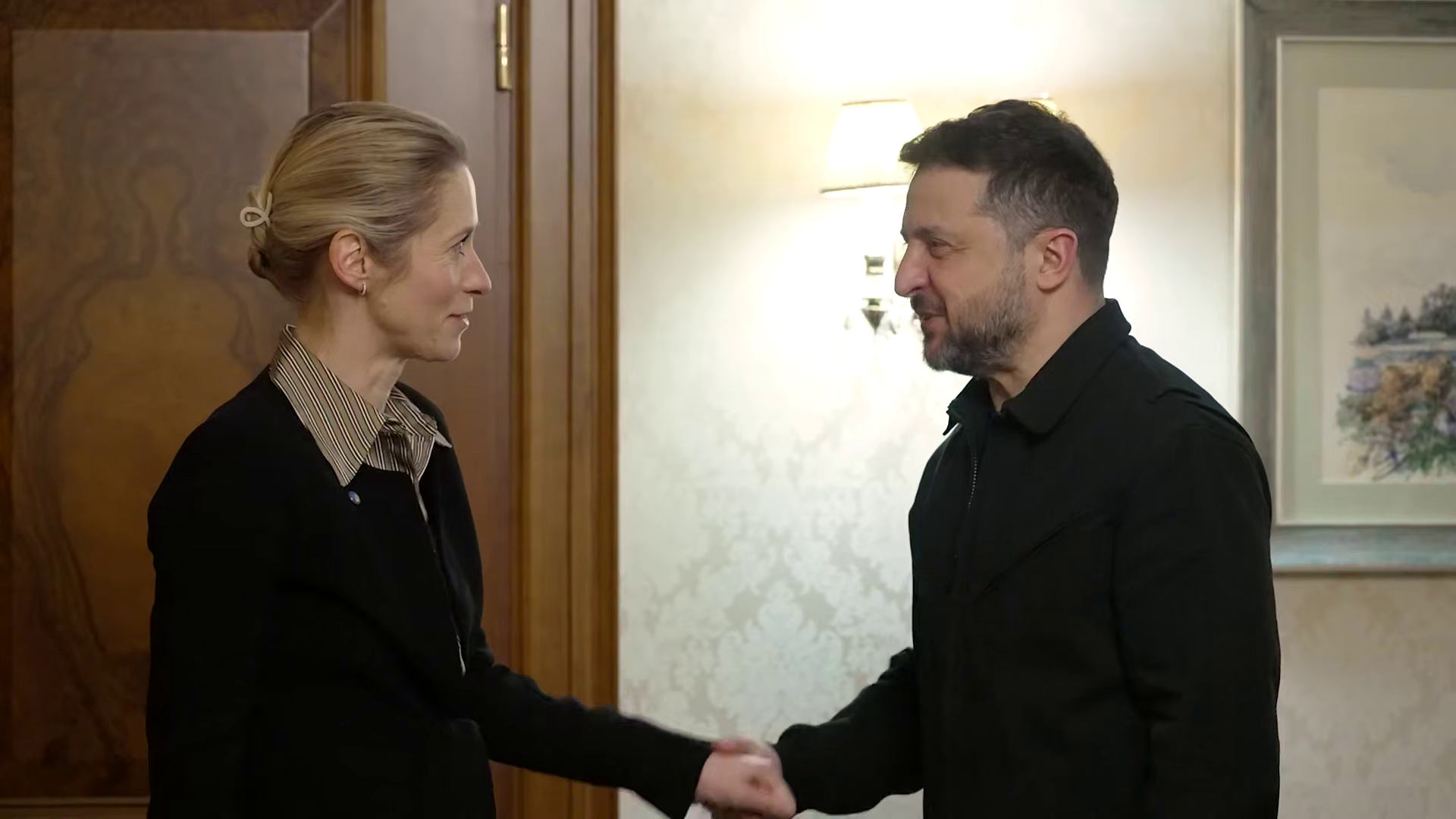 EU High Representative Kaja Kallas and Ukrainian President Volodymyr Zelenskyy in Kyiv, 31 March 2026. Screenshot from video: Volodymyr Zelenskyy on Telegram