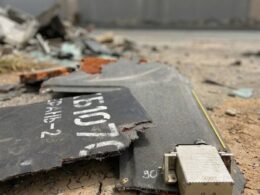 Debris of a Russian Geran-2 drone. Source: Bratchuk