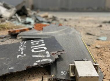 Debris of a Russian Geran-2 drone. Source: Bratchuk