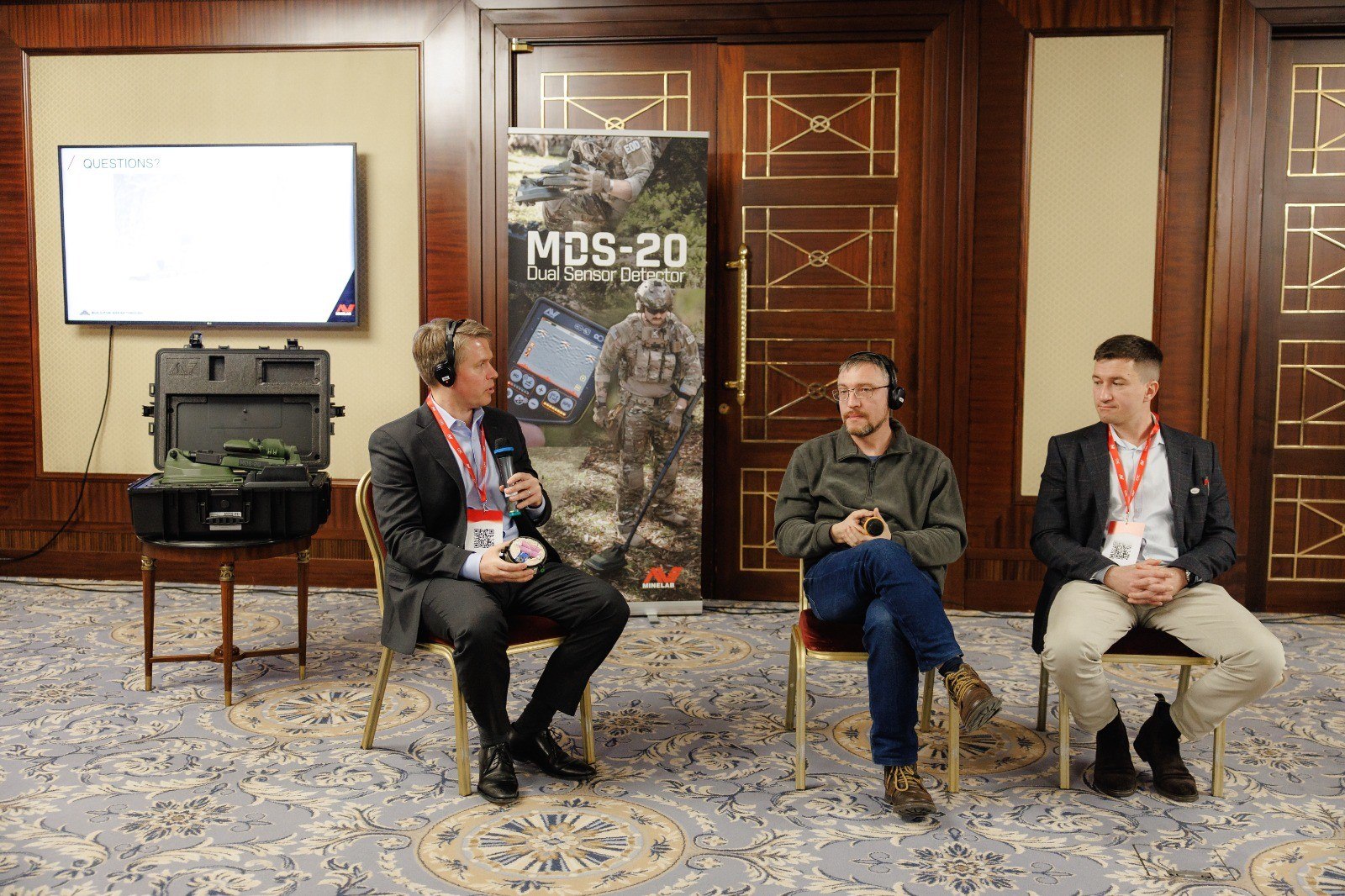 The MDS‑20 dual-sensor system at the specialized event on modern technologies for detecting explosive devices. The Ukrainian Main Directorate for Mine Action