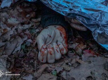 A victim of the largest Russian drone attack on 25 March 2026. Source: DSNS