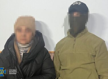 The detained Russian spy in Kherson. Image: The SBU