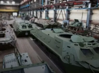 ukraine's defense industry building direct pipeline europe's weapons market — one nato certification time · post armored personnel carriers various stages production repair ukrainian plant ministry apcs ukraine news reports