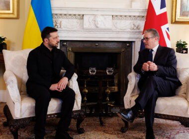 President Volodymyr Zelenskyy and UK Prime Minister Keir Starmer during their meeting on 17 March in London. Source: Starmer