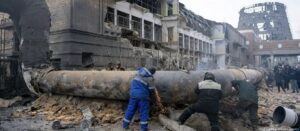 russia's winter campaign supposed freeze ukraine split its grid stop factories none worked isw says · post workers cut through damaged pipe thermal power plant struck russian missile attack kyiv