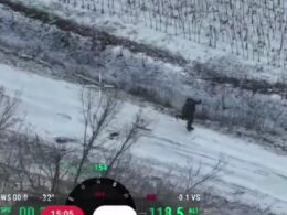 A Russian battalion commander seconds before his elimination on the front lines. Screenshot