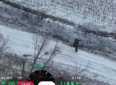 A Russian battalion commander seconds before his elimination on the front lines. Screenshot