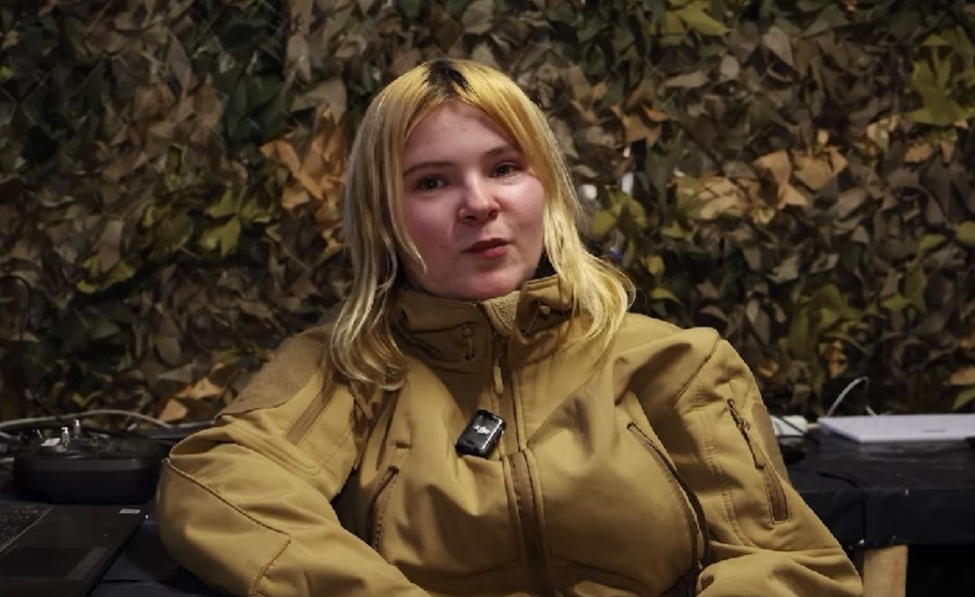 Iryna, the operator of ground drone. Source: Screenshot
