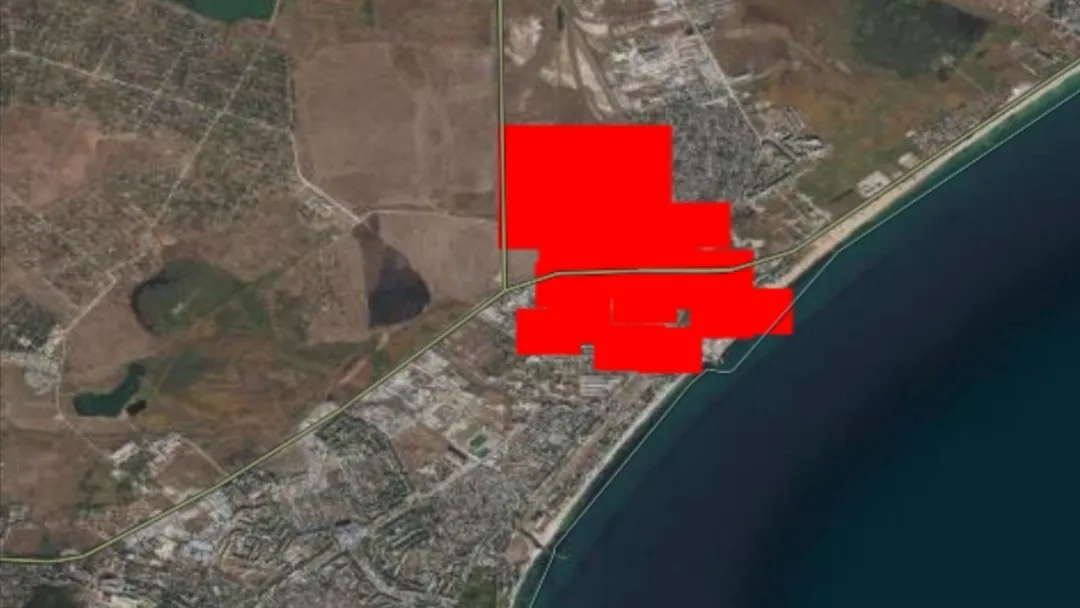 ukraine hit crimea's key fuel hub struck deep luhansk oblast — while clearing air defenses across occupied south · post nasa firms satellite fire detection data location blaze feodosiia marine