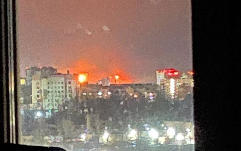 ukraine struck refinery 800 km inside russia — hit power plant keeping running · post glow fire lukoil-nizhegorodnefteorgsintez visible kstovo nizhny novgorod oblast following ukrainian drone strike 5 2026 пожежа-на-території-нпз-«лукойл»-last-night-у-кстово