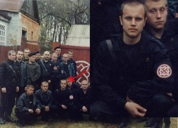 Pavel Gubarev as a member of the neo-Nazi orgnization "Russian National Unity". Photo: Istorychna Pravda
