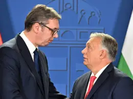 turkstream pipeline explosives serbia most probably russian false-flag operation aimed hungary's election ukraine says · post serbian president aleksandar vucic (left) hungarian prime minister viktor orbán 000kty8k6p25mnf7-c124 vučić announced military