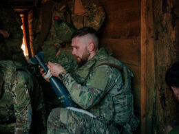 A Ukrainian soldier with a munition. Source: The Third Separate Assault Brigade