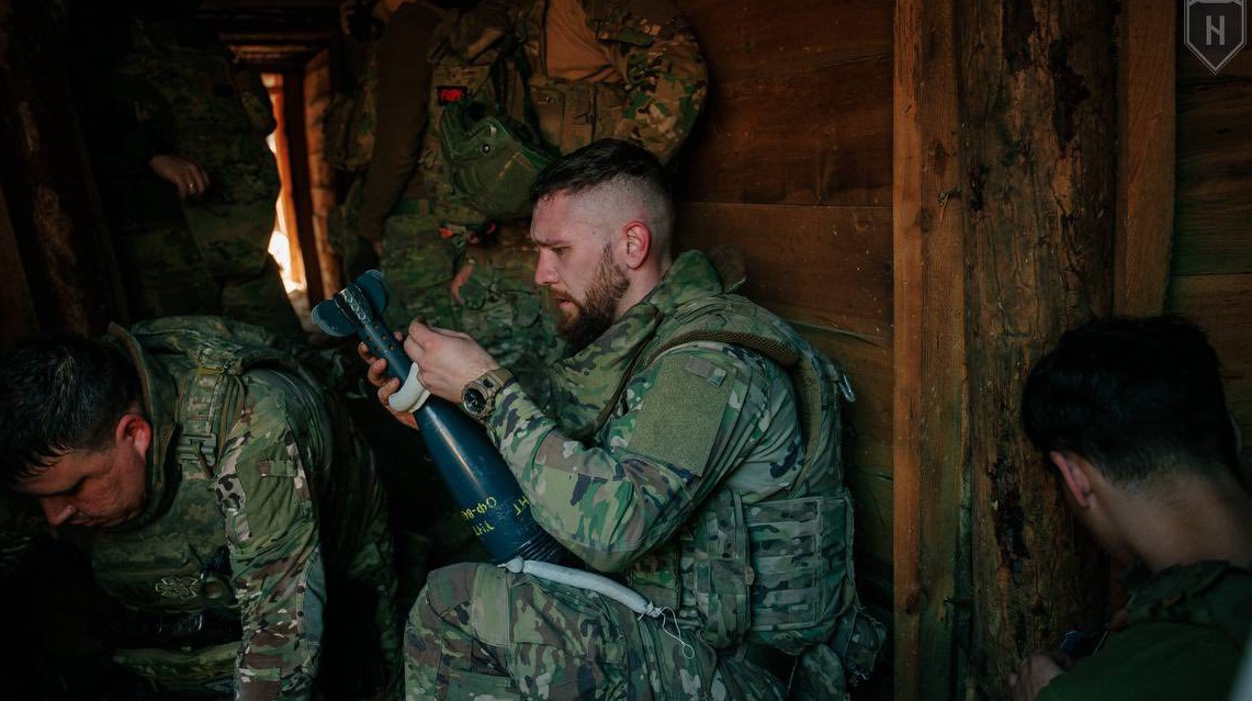 A Ukrainian soldier with a munition. Source: The Third Separate Assault Brigade