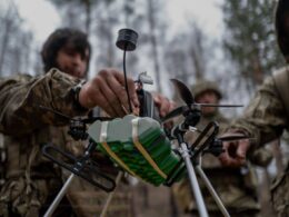 A Ukrainain soldier with a drone. Source: Ukraine's General Staff