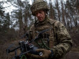 A Ukrainain soldier with a drone. Source: Ukraine's General Staff