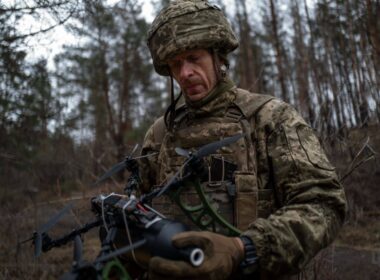 A Ukrainain soldier with a drone. Source: Ukraine's General Staff