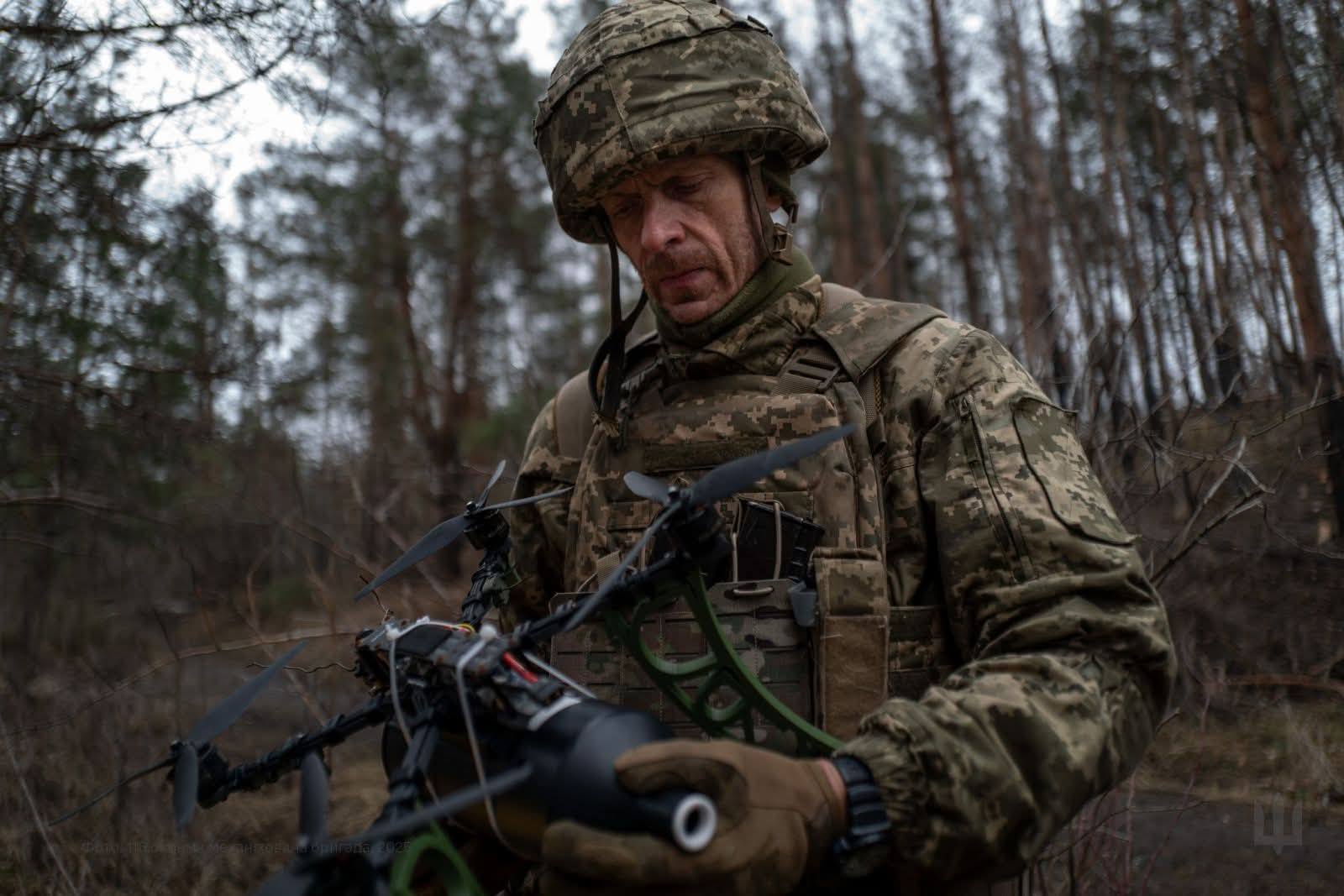 A Ukrainain soldier with a drone. Source: Ukraine's General Staff