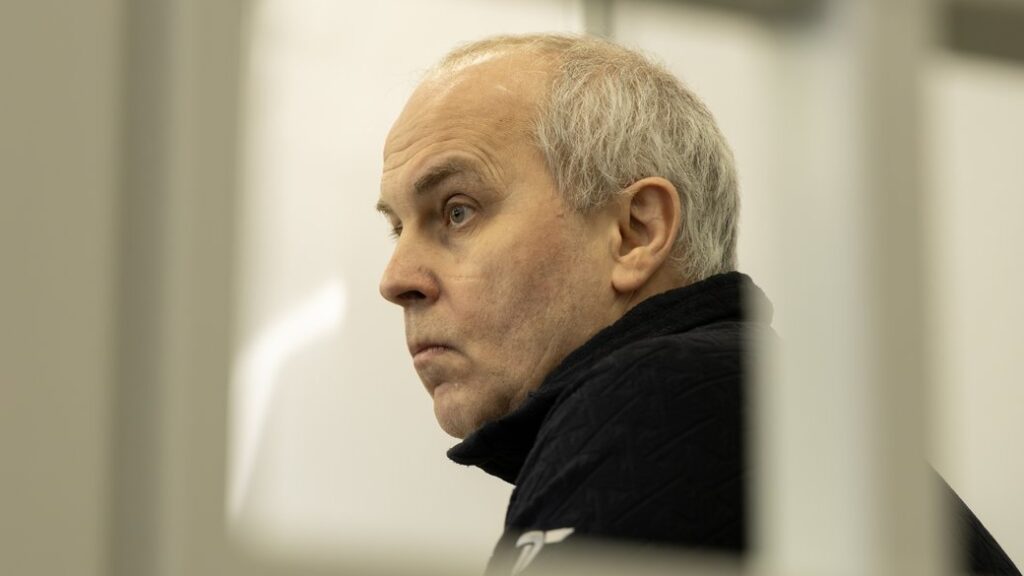 Nestor Shufrych, Ukraine MP from banned pro-Russian party, at Kyiv Court of Appeal hearing on March 4, 2026 in treason case