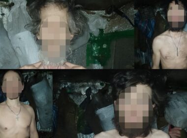 Ukrainian troops of the 14th Separate Mechanized Brigade, showing their deteriorated physical condition after days without adequate food and water at a frontline position near Kupiansk. 23 April 2026. Photos: social media via Suspilne