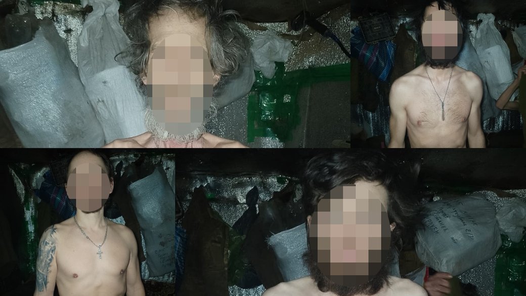 Ukrainian troops of the 14th Separate Mechanized Brigade, showing their deteriorated physical condition after days without adequate food and water at a frontline position near Kupiansk. 23 April 2026. Photos: social media via Suspilne