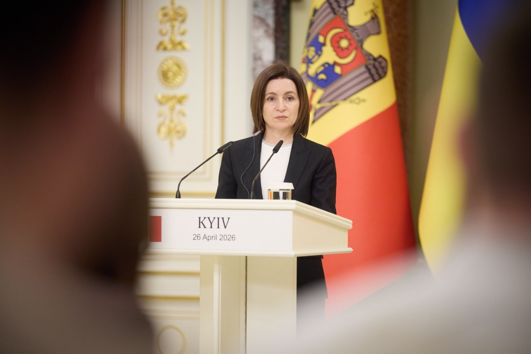 Moldovan President Maia Sandu in Kyiv on the anniversary of the Chernobyl nuclear disaster, 26 April 2026. Photo: Ukrainian President's Office