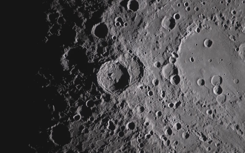 The image from the Artemis II crew, showing the Orientale basin on the right edge of the lunar disk. NASA