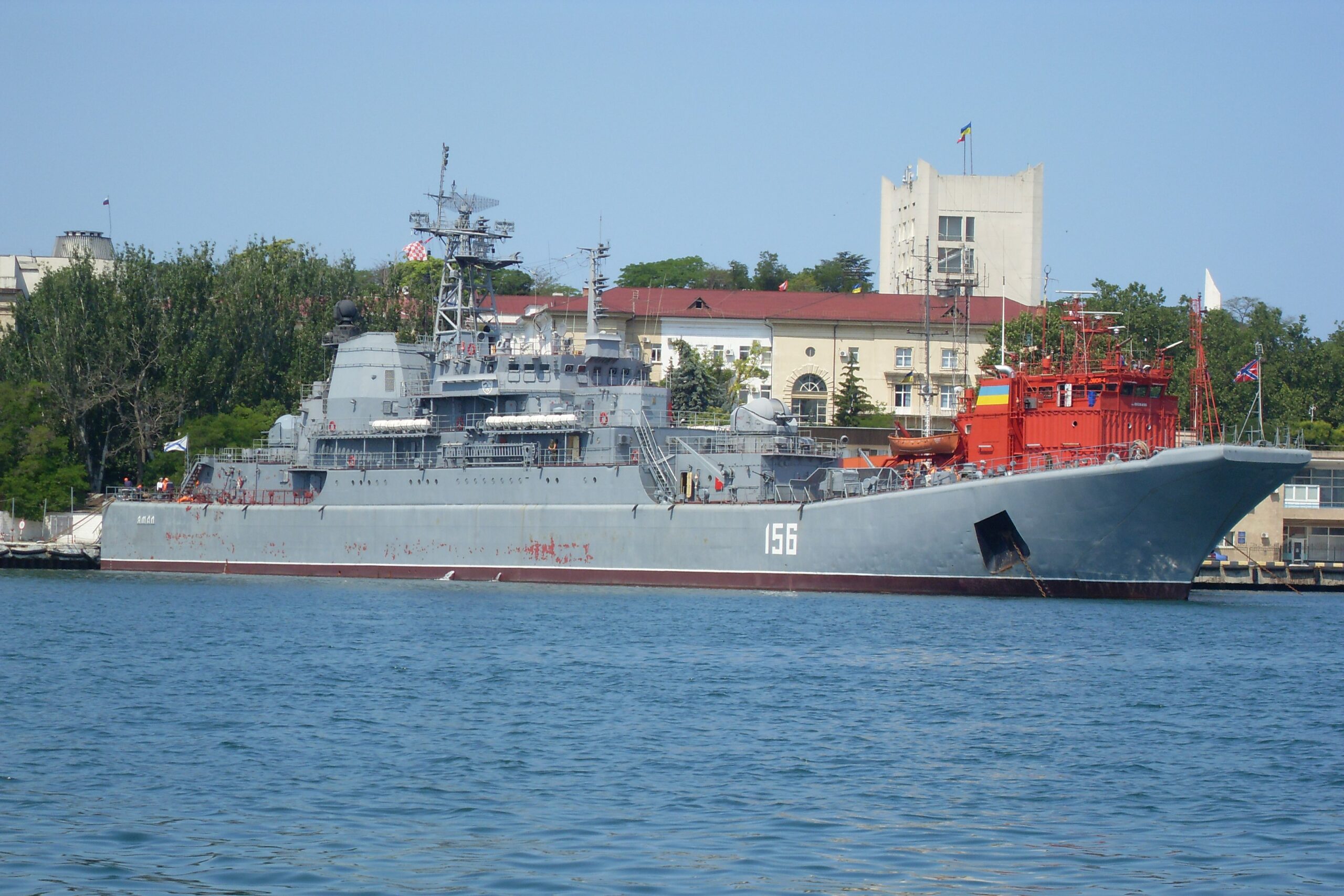 Russian large landing ship Yamal docked in Sevastopol, Crimea, in 2011.