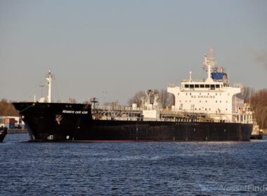 russian shadow fleet's tanker hit ukrainian sea drones waited at-sea oil rendezvous off russia's black coast · post marquise under one its previous names seaways cape horn 2022 vesselfinder old