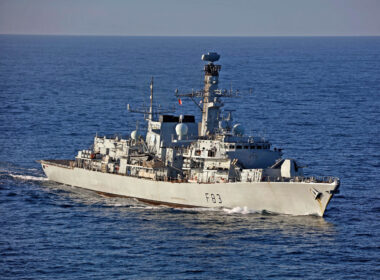 British frigate HMS St Albans.