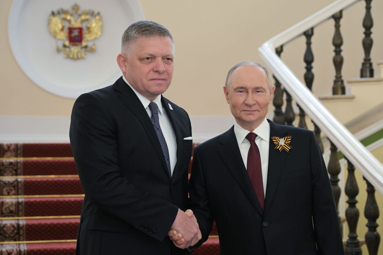pro-russian fico complains latvia lithuania blocked flight moscow putin's 9 parade · post slovak prime minister robert meets russian president vladimir putin 2025 alexey nikolskiy/ria novosti last met has presented